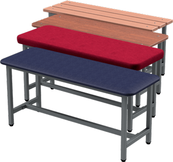 Скамейки на металлокаркасе для раздевалок Скамейки для раздевалок